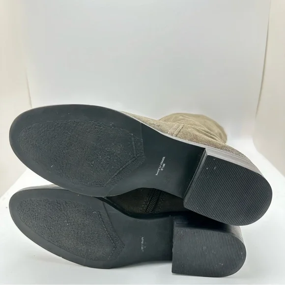 J. JILL Tall Boots Suede Leather Gray Zip Sz 6.5 Equestrian - Picture 6 of 11